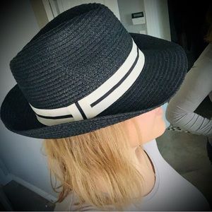 Magid Hats Tipped Black Straw Panama Hat